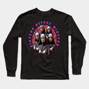 Sisters before misters, cool galentines girls,galantines, Super colours Long Sleeve T-Shirt